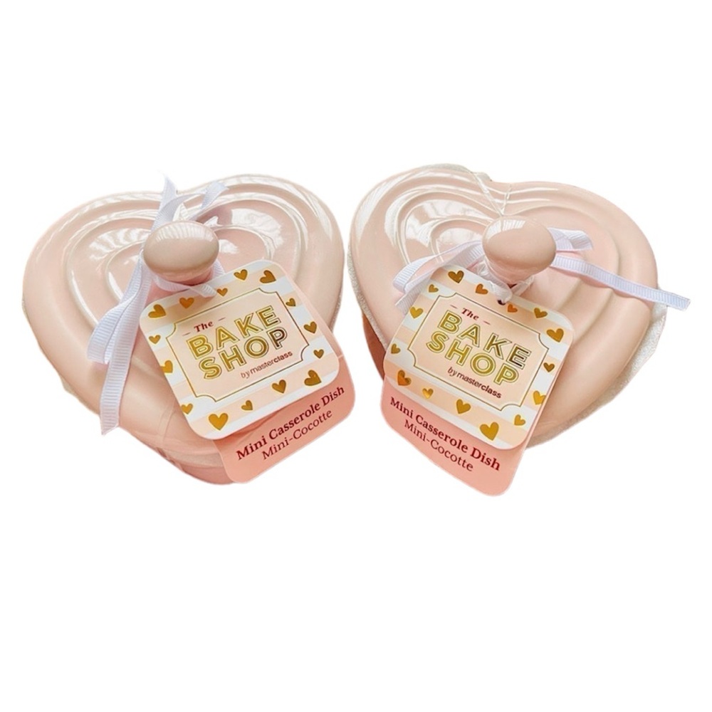 Set of 2 Heart Shaped Mini Casserole Cocotte By Bakeshop